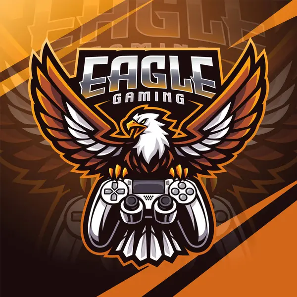 Design Loga Eagle Gaming Esport Maskota — Stock fotografie