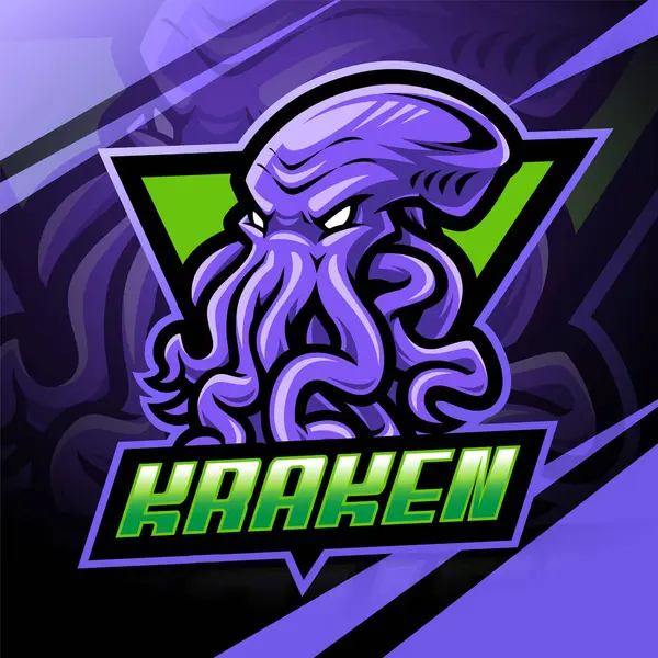 Kraken esport maskot logosu tasarımı