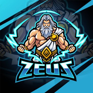 Zeus esport maskot logosu tasarımı