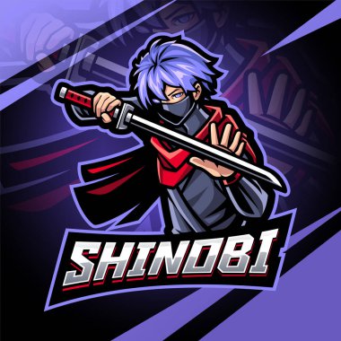 Shinobi esport maskot logosu tasarımı