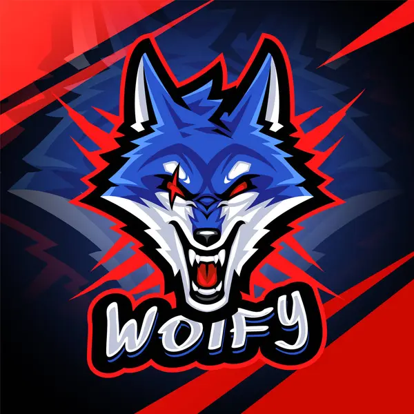 stock image Wolf head mascot logo design