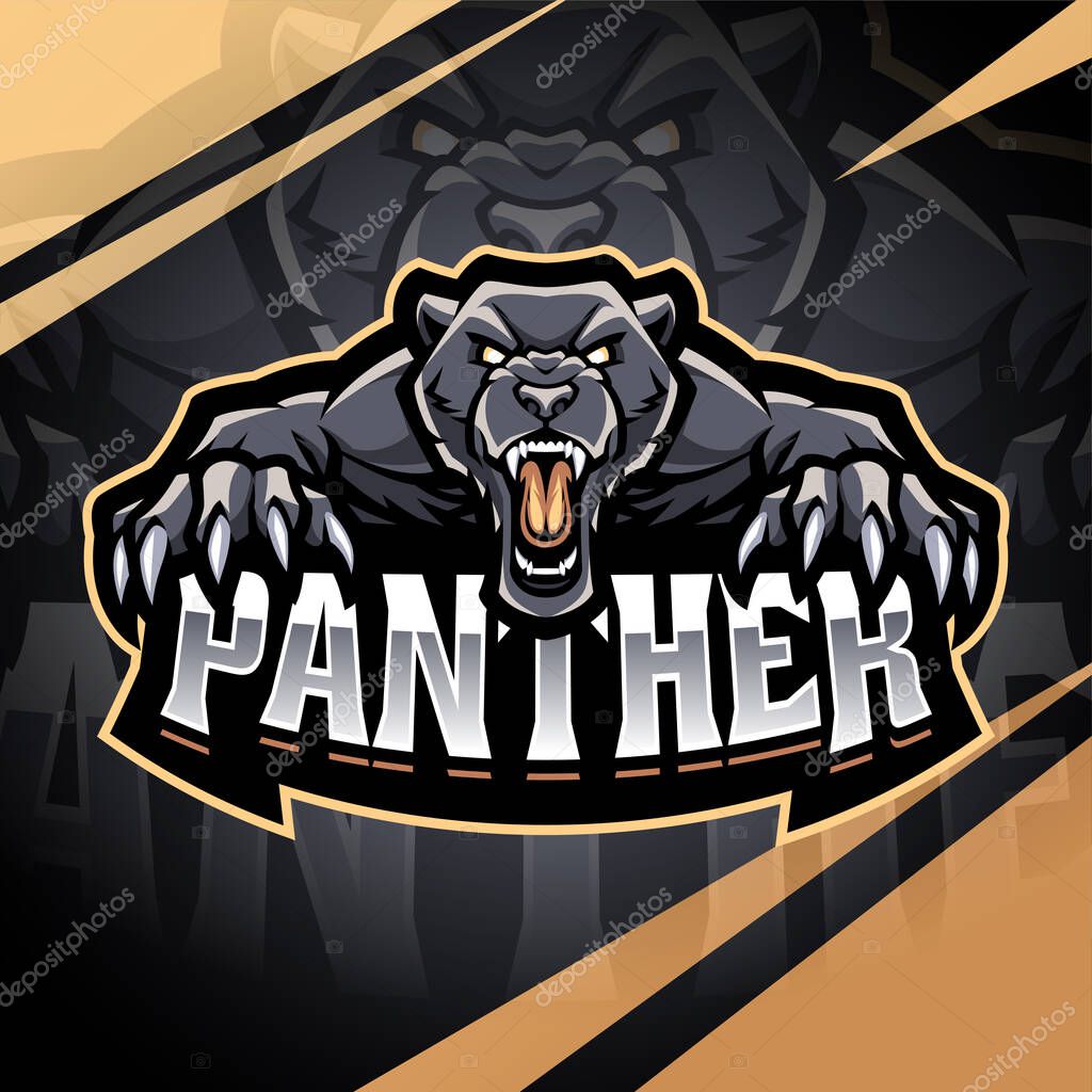 Panther esport mascot logo design
