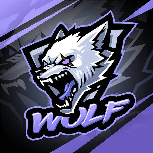 Wolf baş esport maskot logosu tasarımı