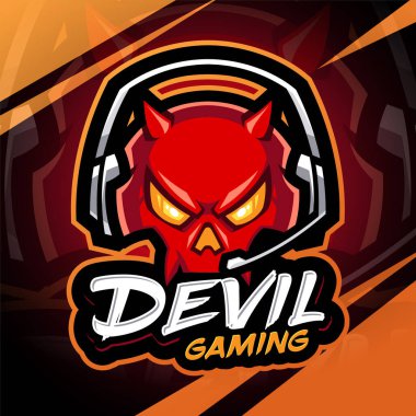 Devil gaming esport mascot logo design