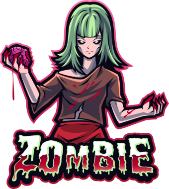 Zombi maskot logosu tasarımı