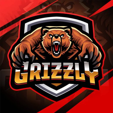 Grizzly Esport Maskot Logosu Tasarımı