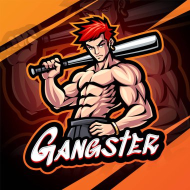 Gangster esport maskot logosu tasarımı