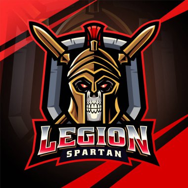 Lejyon Spartalı esport maskot logosu tasarımı