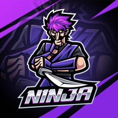 Ninja esport maskot logosu tasarımı
