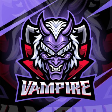 Vampir baş esport maskot logosu tasarımı
