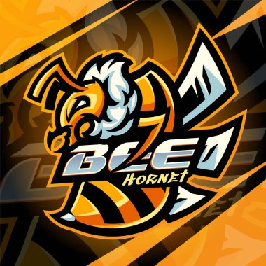Arı eşekarısı esport maskot logosu tasarımı