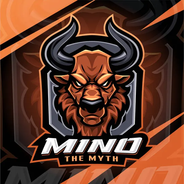 Minotaur esport maskot logosu tasarımı
