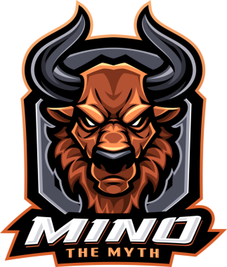 Minotaur esport maskot logosu tasarımı