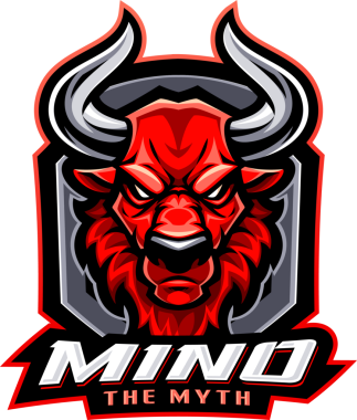 Minotaur esport maskot logosu tasarımı