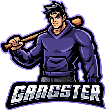 Gangster esport maskot logosu tasarımı