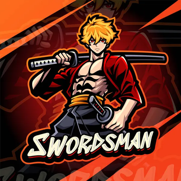 Kılıç ustası esport maskot logosu tasarımı