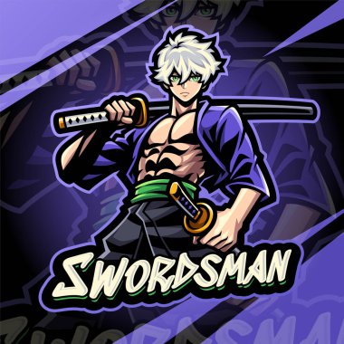 Kılıç ustası esport maskot logosu tasarımı