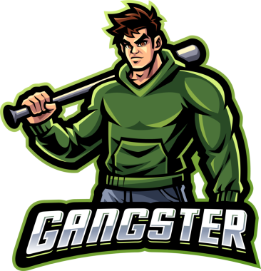 Gangster esport maskot logosu tasarımı