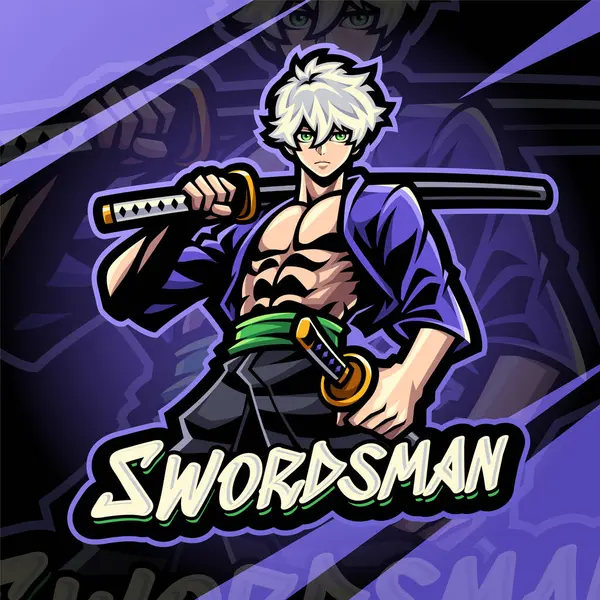 Kılıç ustası esport maskot logosu tasarımı
