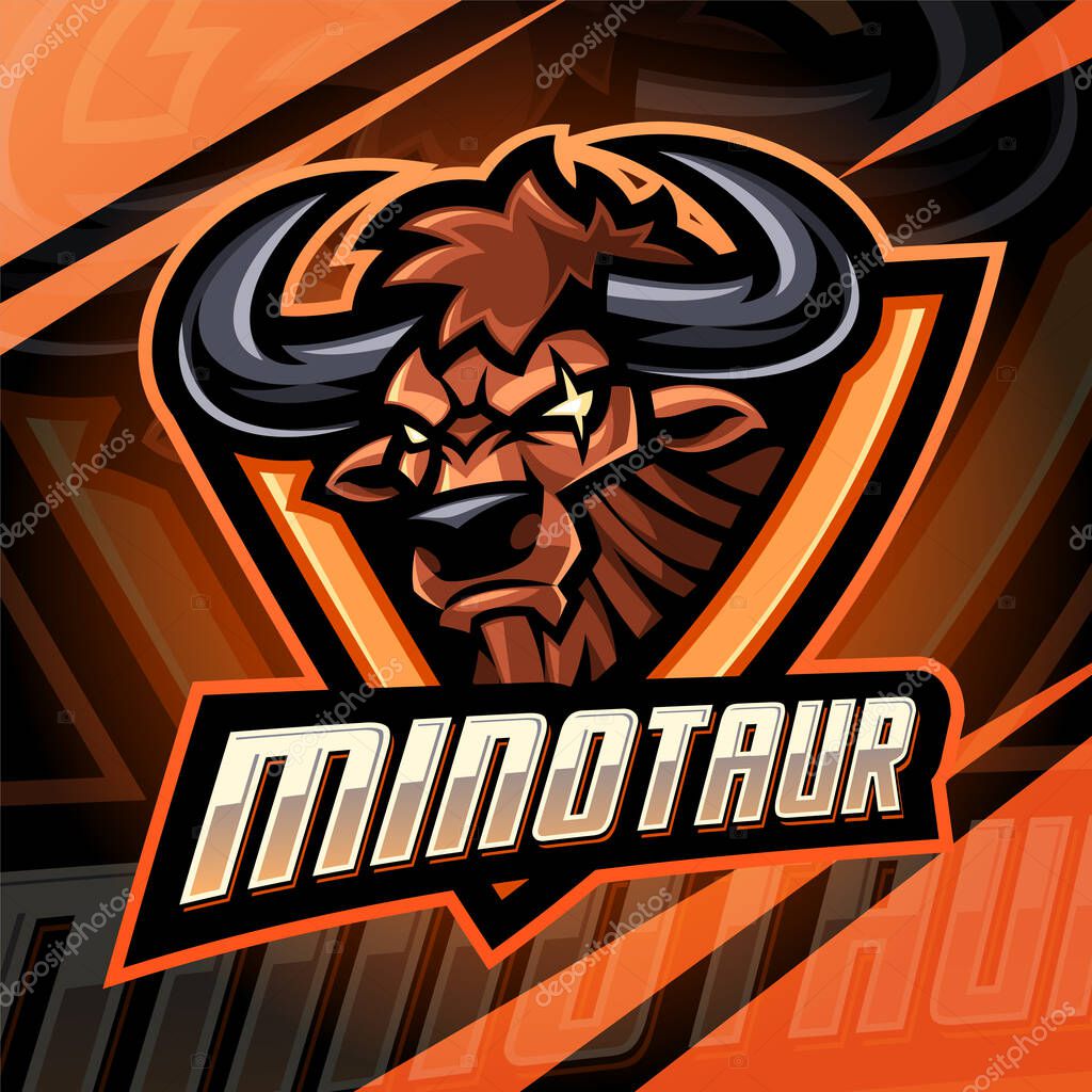 Minotaur esport mascot logo design