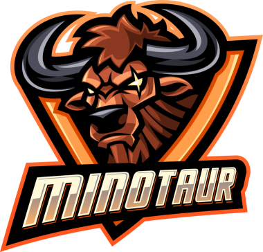 Minotaur esport maskot logosu tasarımı