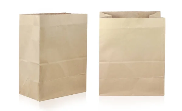 折叠的纸包在白色背景上孤立 图库照片