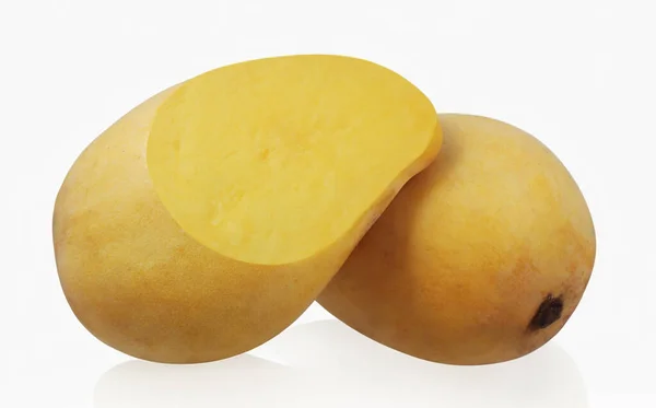 Sweet Mango Fruit Isolated White Background — Stock Photo, Image