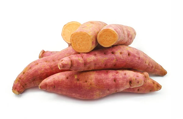 Süßkartoffel Isoliert Auf Weißem Hintergrund — Stockfoto