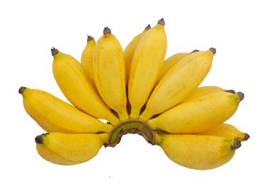 Beyaz Arkaplanda Muz Meyvesi İzole