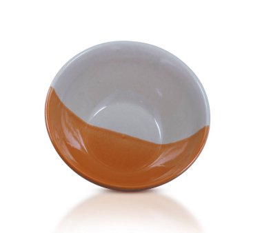 seramik kase beyaz arkaplanda izole