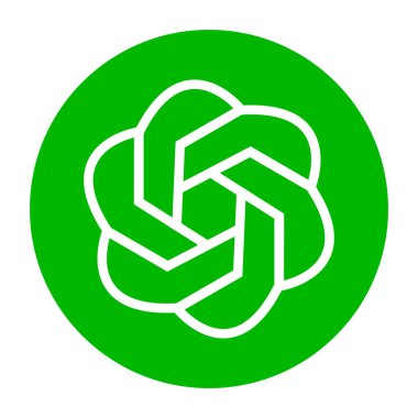 ChatGPT Logo Open Ai icon with chatbot. Artificial Intelligence OpenAI Chatbot icon. ChatGPT OpenAI icon, Artificial Intelligence Smart AI Virtual smart assistant Bot.