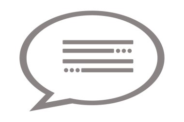 Text Message Chat icon. Speech Bubble With Text Lines. Comment icon Dialog and Conversation symbol. Opened Envelope Icon. Receive mail icon sms line.