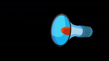 Hoparlör megafonu Horn Mike. Alpha kanalının şeffaf arkaplanındaki ses dalgalarıyla hoparlör. Promosyon için uygun, duyuru, reklam, online alışveriş, megafon, mega hoparlör.