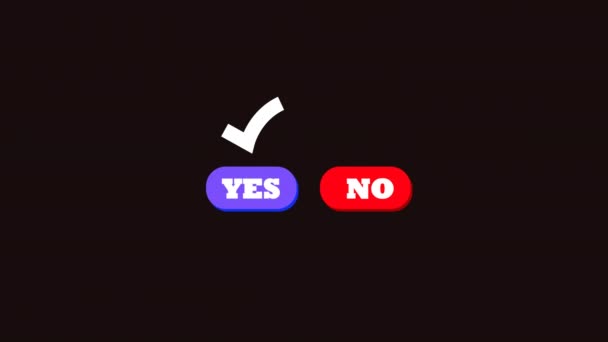 Yes Tick Check Mark Sign Alpha Channel Transparent Yes Tick — Stockvideo