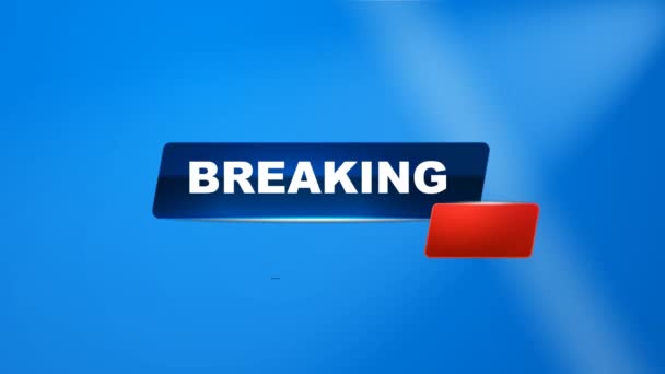 Breaking News Intro Template Animation Live Broadcast News Television News — Stock Video