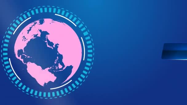 Breaking News Intro Template Animação Rotativa Mundo Mapa Globo Transmissão — Vídeo de Stock