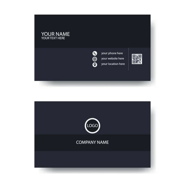 Professionelle Visitenkarte Weiß Und Schwarz Gemischte Farbe Minimalistisches Design Moderne — Stockvektor