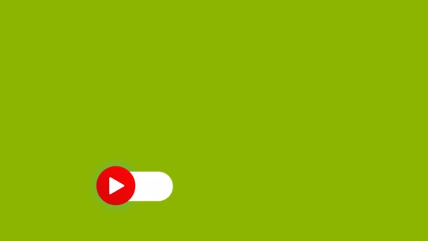 Youtube Video Unteres Drittel Animation Auf Grünem Bildschirm Social Media — Stockvideo