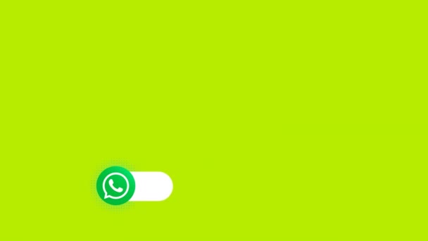 Whatsapp Dolní Třetí Animace Zelené Obrazovce Social Media Lower Thirds — Stock video