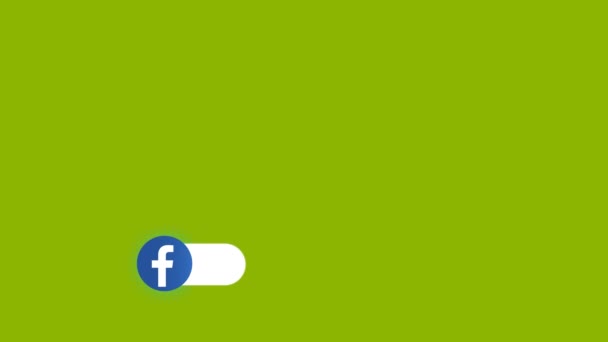 Facebook Inferiore Terza Animazione Sullo Schermo Verde Social Media Lower — Video Stock