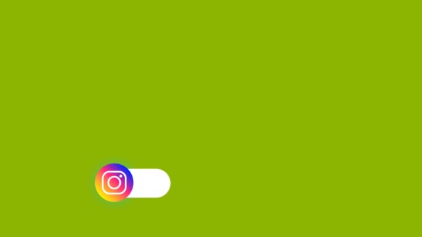 Yeşil Ekranda Alt Üçüncü Animasyon Instagram Kullanıcı Adı Metni Için — Stok video