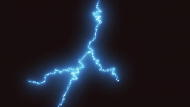 Lightning Strike Flitsend Onweer Ontlading Alpha Channel Zware Bliksemschichten Flitsen — Stockvideo