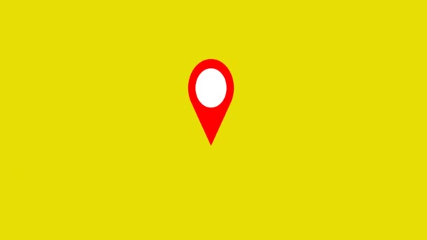 Gps Location Pointer Animation Πράσινη Οθόνη Gps Map Navigator Mark — Αρχείο Βίντεο