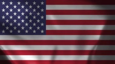 Birleşik Devletler bayrağı rüzgar animasyonunda dalgalanıyor. Amerikan bayrağına yakından bakın. Amerikan bayrağı dalgalanan animasyon özgürlük savaşçılarına adanmış. Gerçekçi Ülke Ulusal Bayrağı Bağımsızlık Günü kavramı, zafer günü.