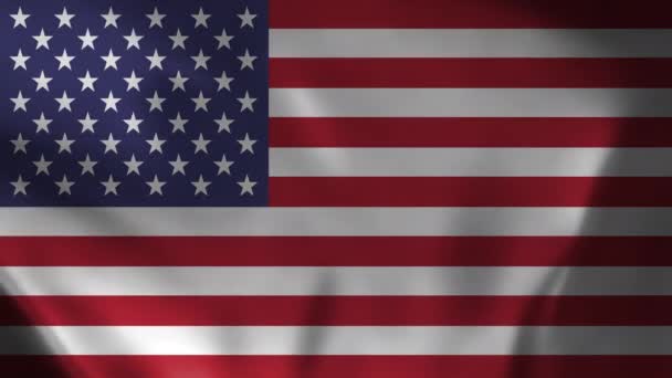 Die Flagge Der Vereinigten Staaten Weht Windanimation Nahaufnahme Der Amerikanischen — Stockvideo