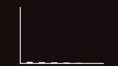 Çubuk Çizelgesi aşağı doğru, Infographic Yeşil Ekran Canlandırması. Grafik çöküşü borsa yatırım şirketinden kar etmek. Para enflasyonu Veri Raporu Şirketin performansını düşürdü Ekonomik durgunluk, kriz.