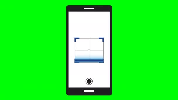 Σάρωση Barcode Smartphone Cashless Payment Concept Πράσινη Οθόνη Animation Πληρωμή — Αρχείο Βίντεο