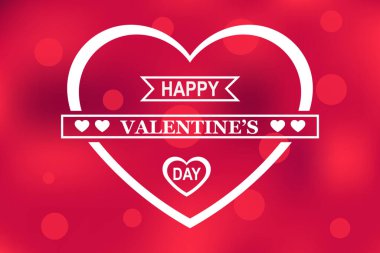 Sevgililer Günü Typography vektörü. Aşk çizgisi kalp sınırlarını dekoratif, romantik arka plan dilek ailesi ile doldurur. Sevgililer Günü Partisi Teklifi.