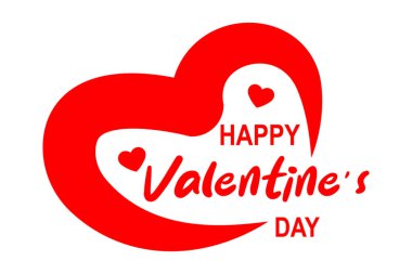 Sevgililer Günü 'nüz kutlu olsun. Aşk çizgisi kalpleri, dekoratif, romantik arka planda, dilek dostlarını ve aileni selamlar. Sevgililer Günü Partisi Teklifi.