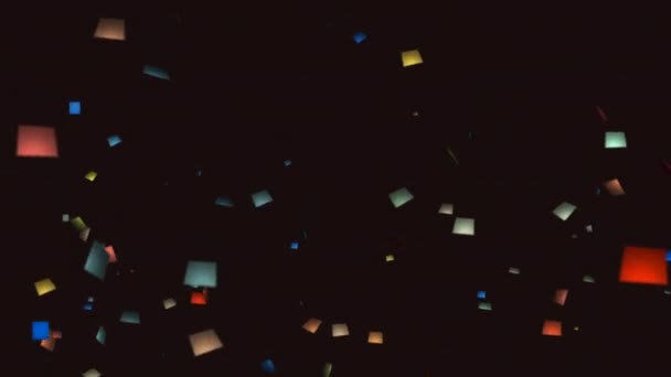 Confetti坠落节庆覆盖动画Alpha频道 彩色3D Confetti Confetti Explosion Party Popper 适用于惊喜 生日派对 情人节 — 图库视频影像